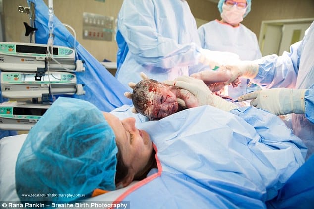 woman delivers child on her own