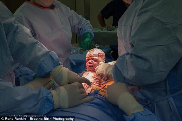 woman delivers child on her own
