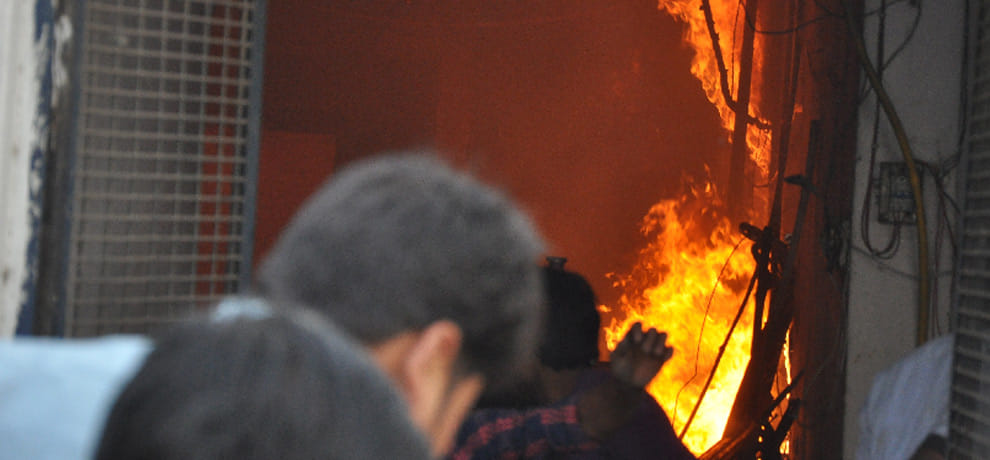 fire in home