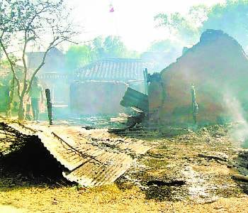 96 house burned from fires in three villages 