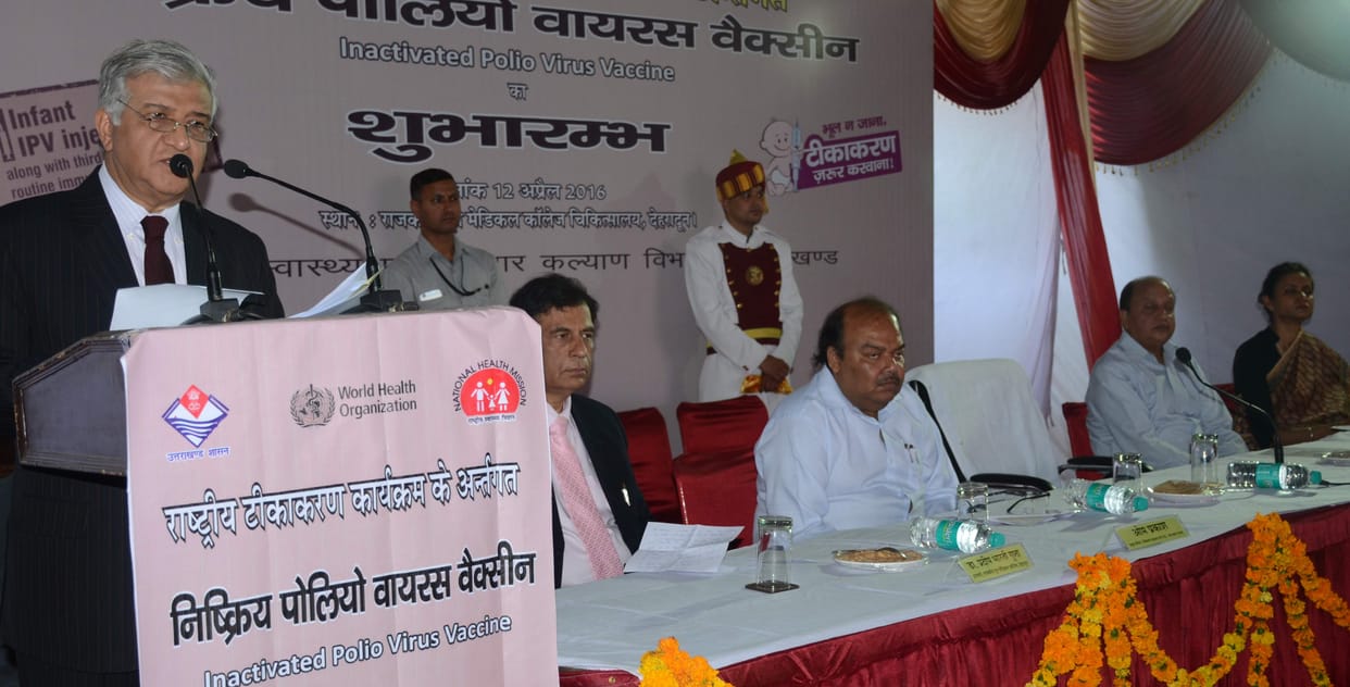 pulse polio programme with injection.