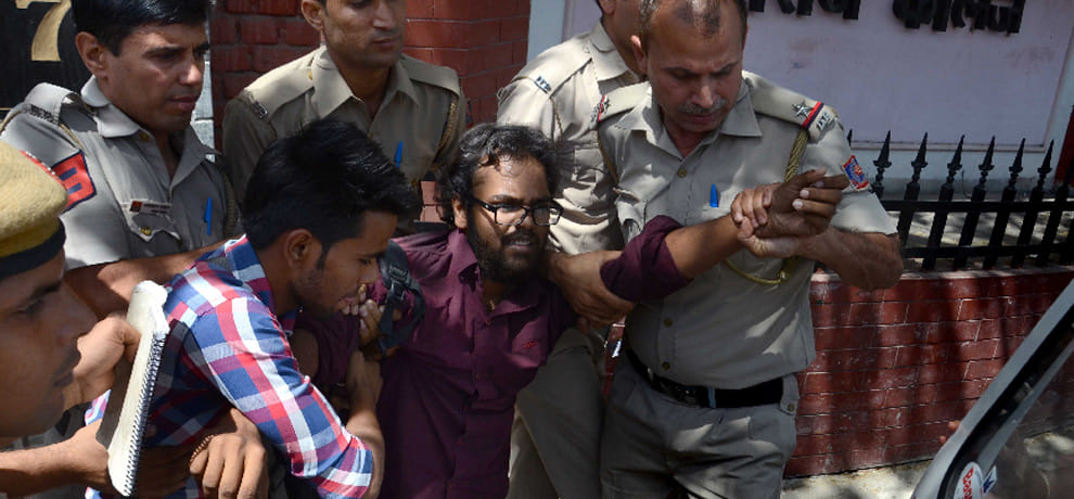 after JNU, Delhi University had been burnt the copy of Manusmriti