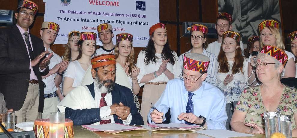 memorandum of understanding between Bath Spa University and hpu shimla