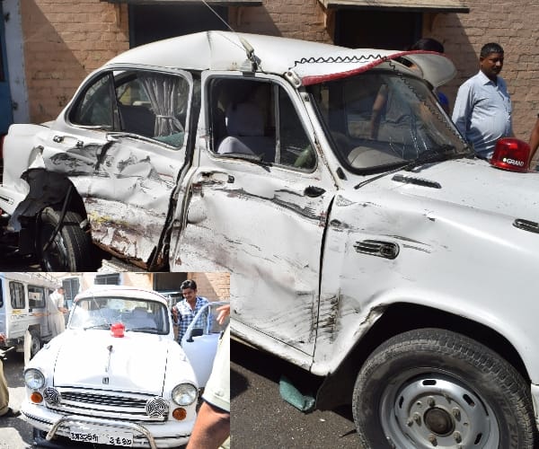 An accident in high security zone in Lucknow.