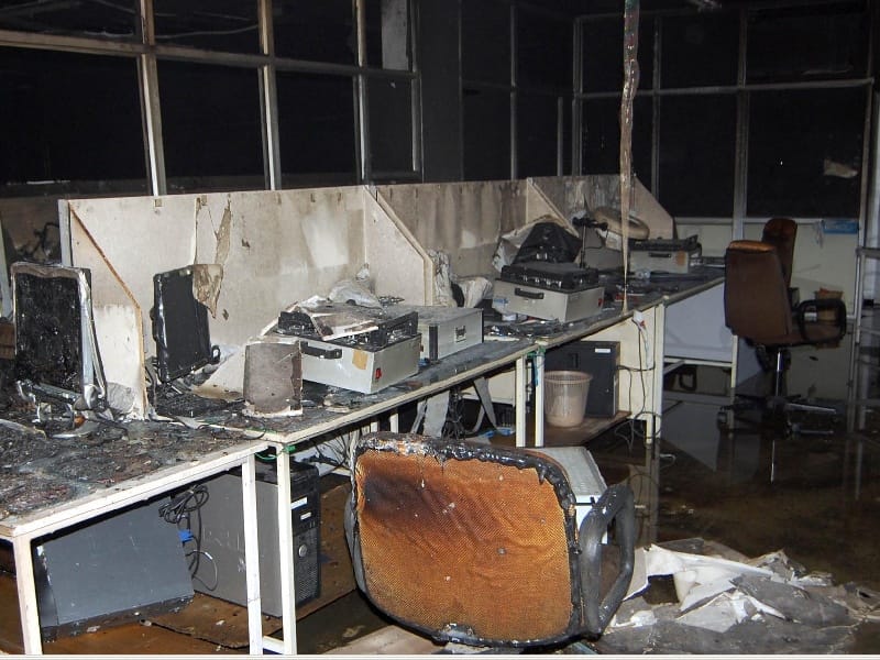  fire in ALCOM system in mohali, loss of 25 lakhs