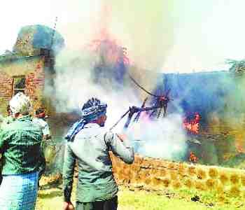 The fire burned 32 houses and 15 acres of crop