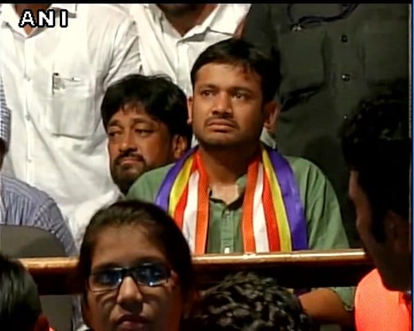 Shoe hurled at Kanhaiya speech disrupted