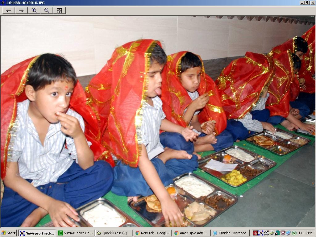 Eighth week concluded with worship and Bhandara