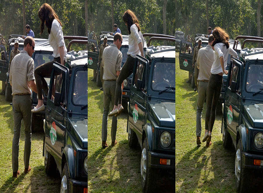 prince william and kate middleton in national park kaziranga