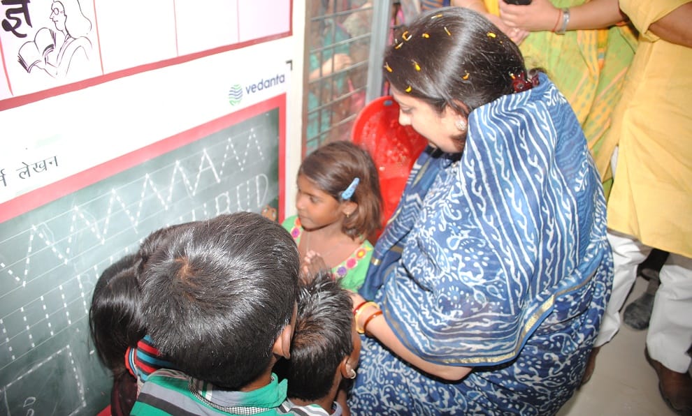Smriti Irani in Varanasi, adopted new village in behalf of Modi