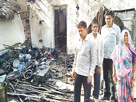 Property worth millions of ash from the fire in two houses