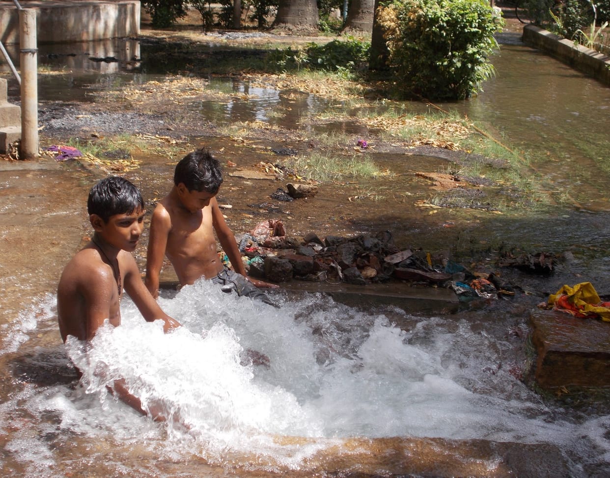 Thousands of liters of water discharged