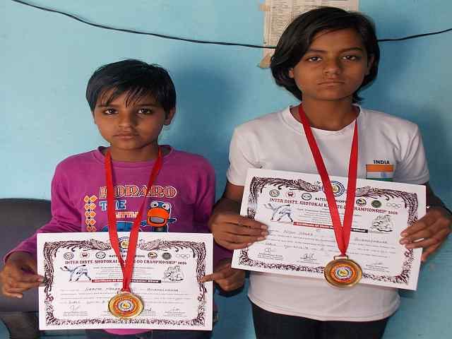 Won three medals in karate sisters