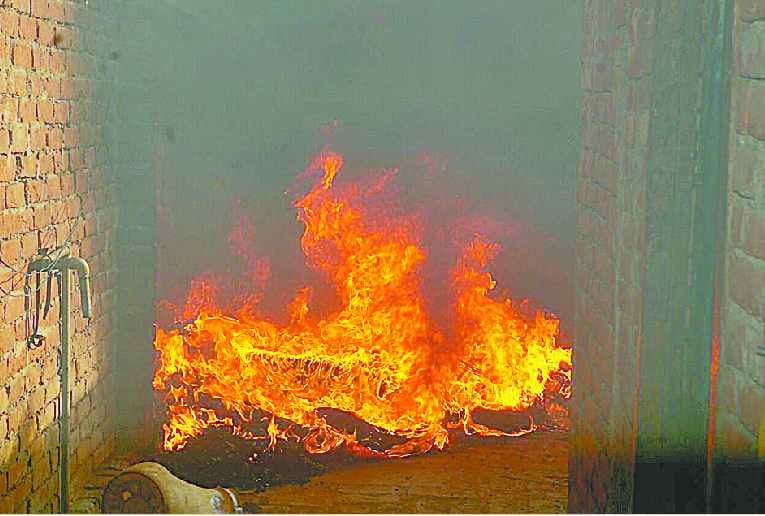 fire in factory