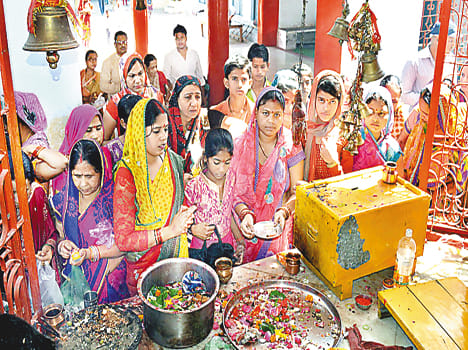 Devotional atmosphere cheers of Maa Bhagwati