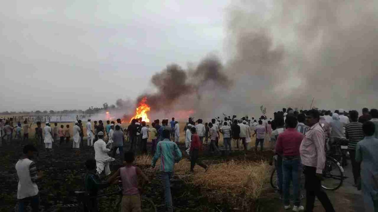 The fire burned 50 acres of wheat crop