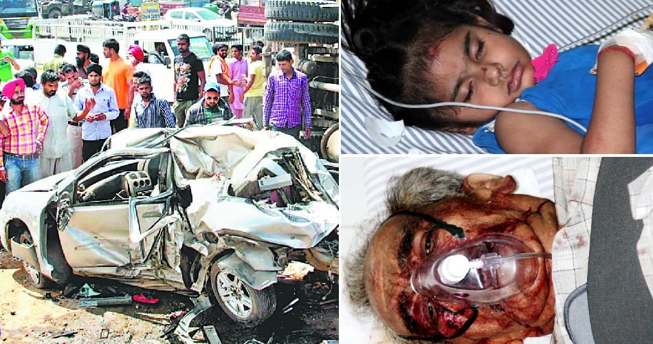 accident, car accident, truck accident, jalandhar accident, punjab accident