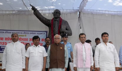 Governor Ram Naik praises Ambedkar.