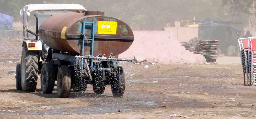lakh liter water wastage for cm khattar rally in faridabad