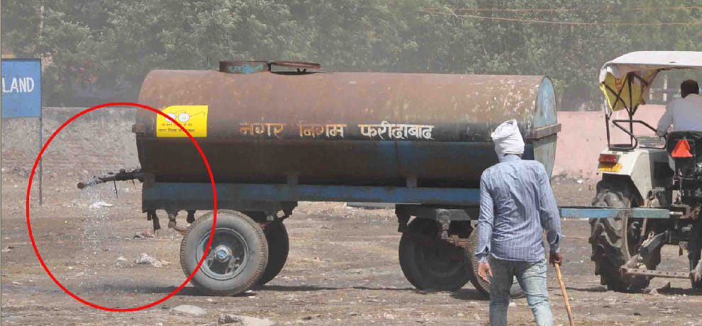 lakh liter water wastage for cm khattar rally in faridabad