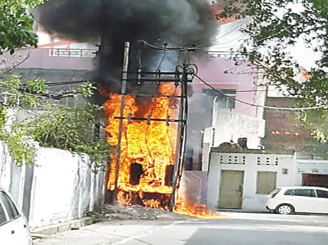 Transformer fire, power cuts in several areas
