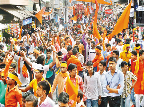 Immersed in the old city of Banda Ram Navami celebrations