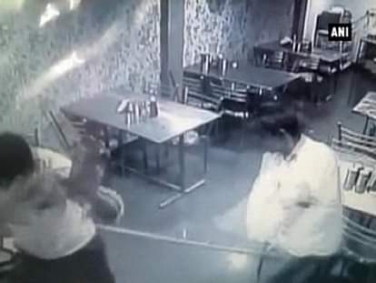 Ahmedabad: Goons thrashing restaurant owner caught on cctv camera 