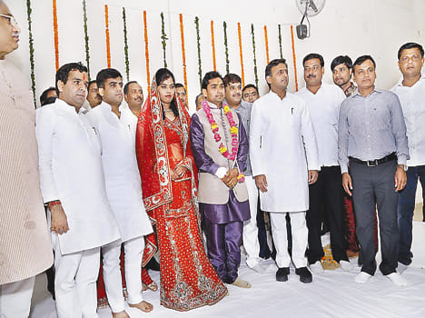 Blessings given to the bride and groom CM