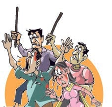 The two sides clash in the new colony, many injured
