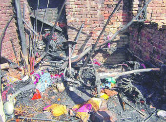 Four lives were burning in the shed