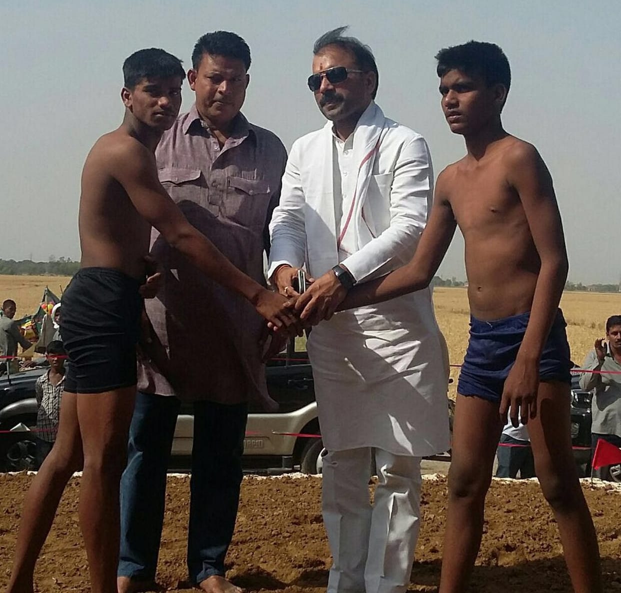 wrestlers showed Own in arena 
