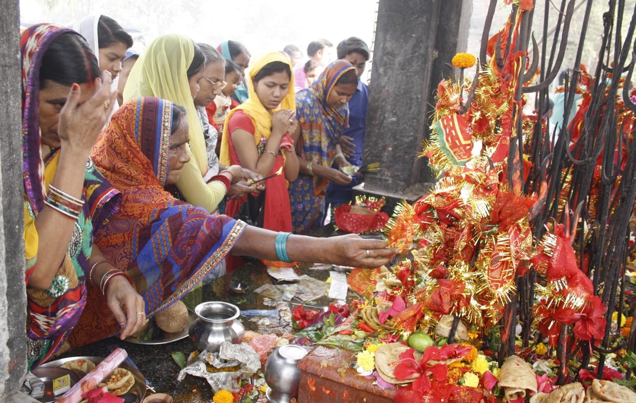 Devotees came to seek blessings