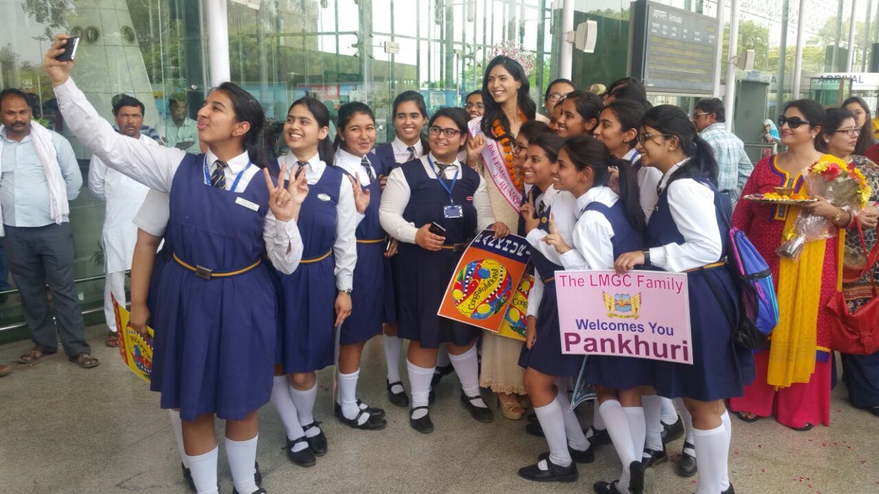 femina miss india runner up pankhuri gidwani returns back to lucknow