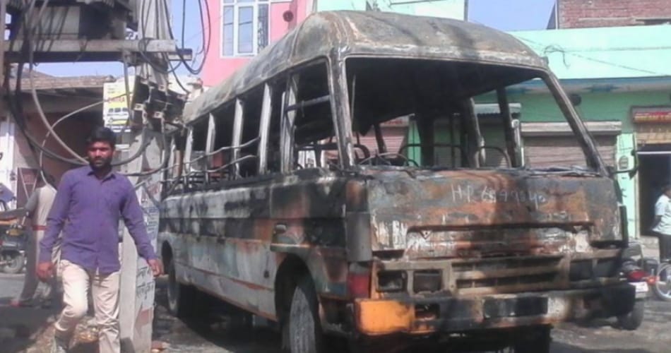 bus fire incident, school bus fire, burning school bus, sonipat, haryana