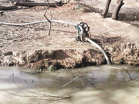 water plan dry due to leakege