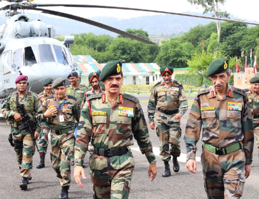 The army chief reviewed the security arrangements