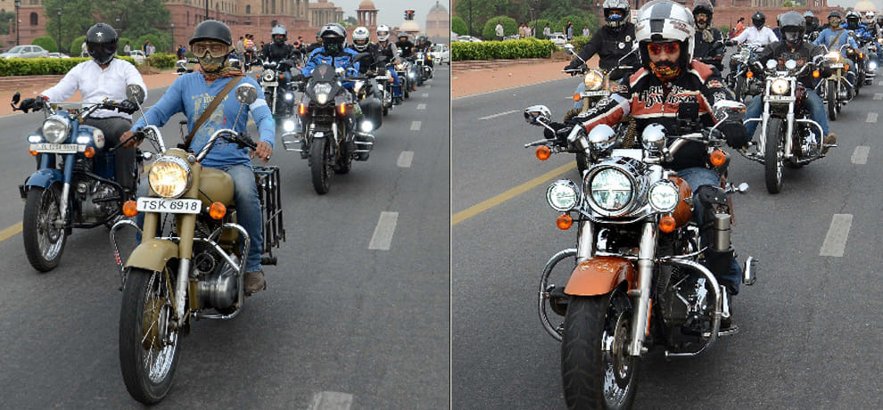 gave a tribute to Lady Harley, lady bikers showed verve