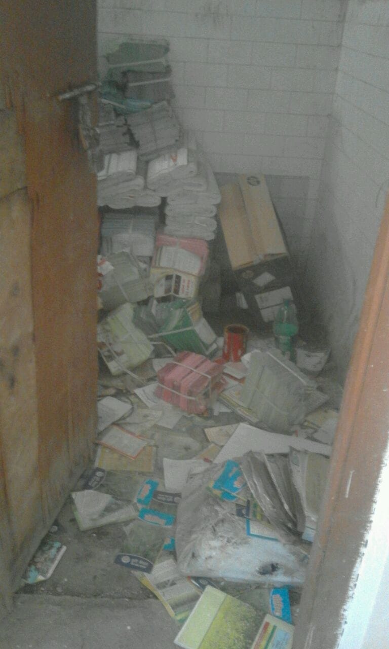 Books were kept in the bathroom for farmer awareness