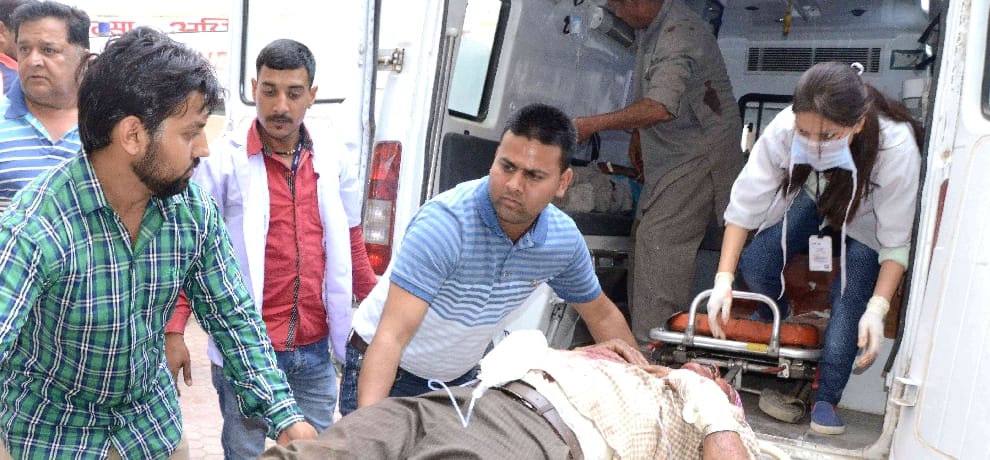 car accident at chail, two died at the spot.