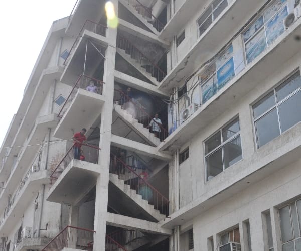 Fire in a building in Hazratganj in Lucknow.