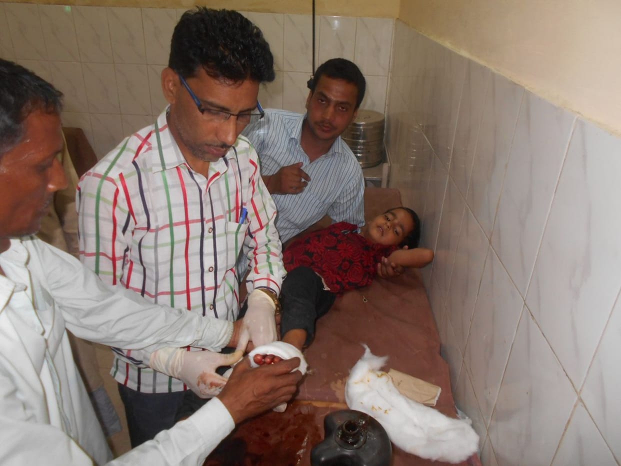 Innocent and teens shot in firing
