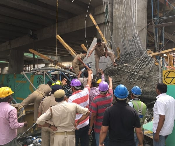 Lucknow Metro shuttering accident.