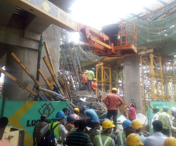 Lucknow Metro shuttering accident.