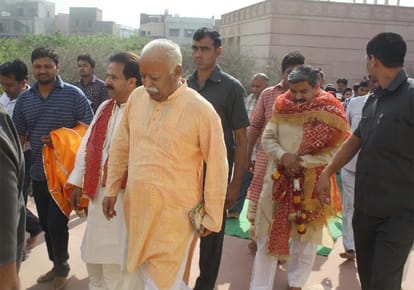 RSS chief Mohan Bhagwats car tyre burst at Mathura  