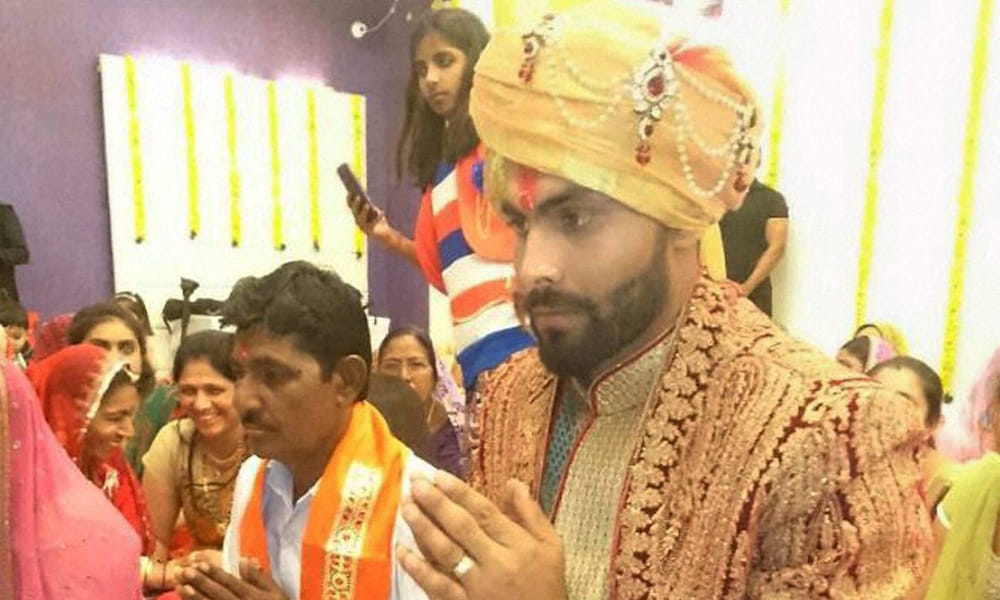 firing during ravindra jadeja's wedding, fir against relative