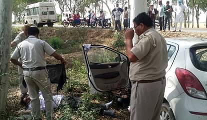 accident in national highway, including bride 3 killed