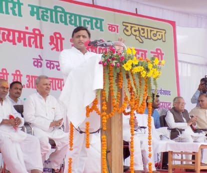 Akhilesh Yadav in Faizabad.