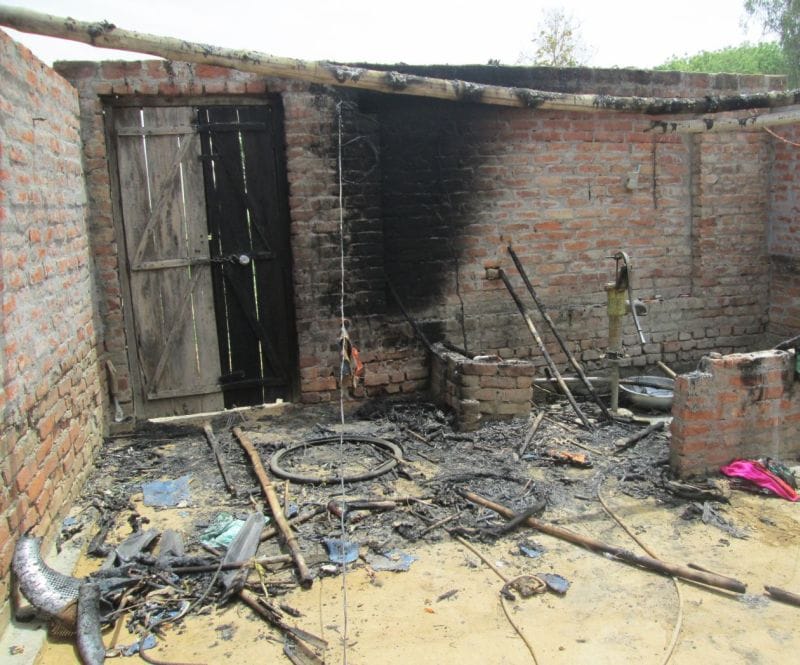 Shed in the fire, the amazing scorched