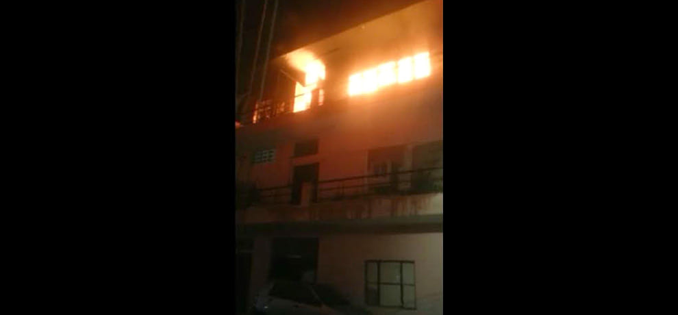 A raging fire in a garment factory, a death