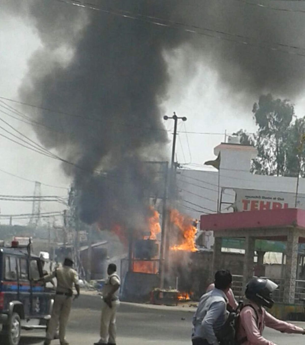 Three transformers fire